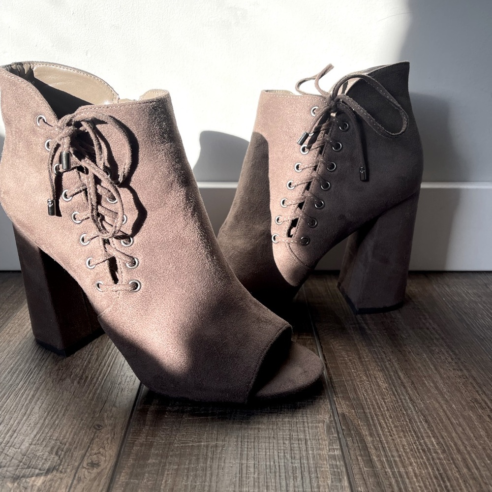 Never Worn Brown Bootie Heels